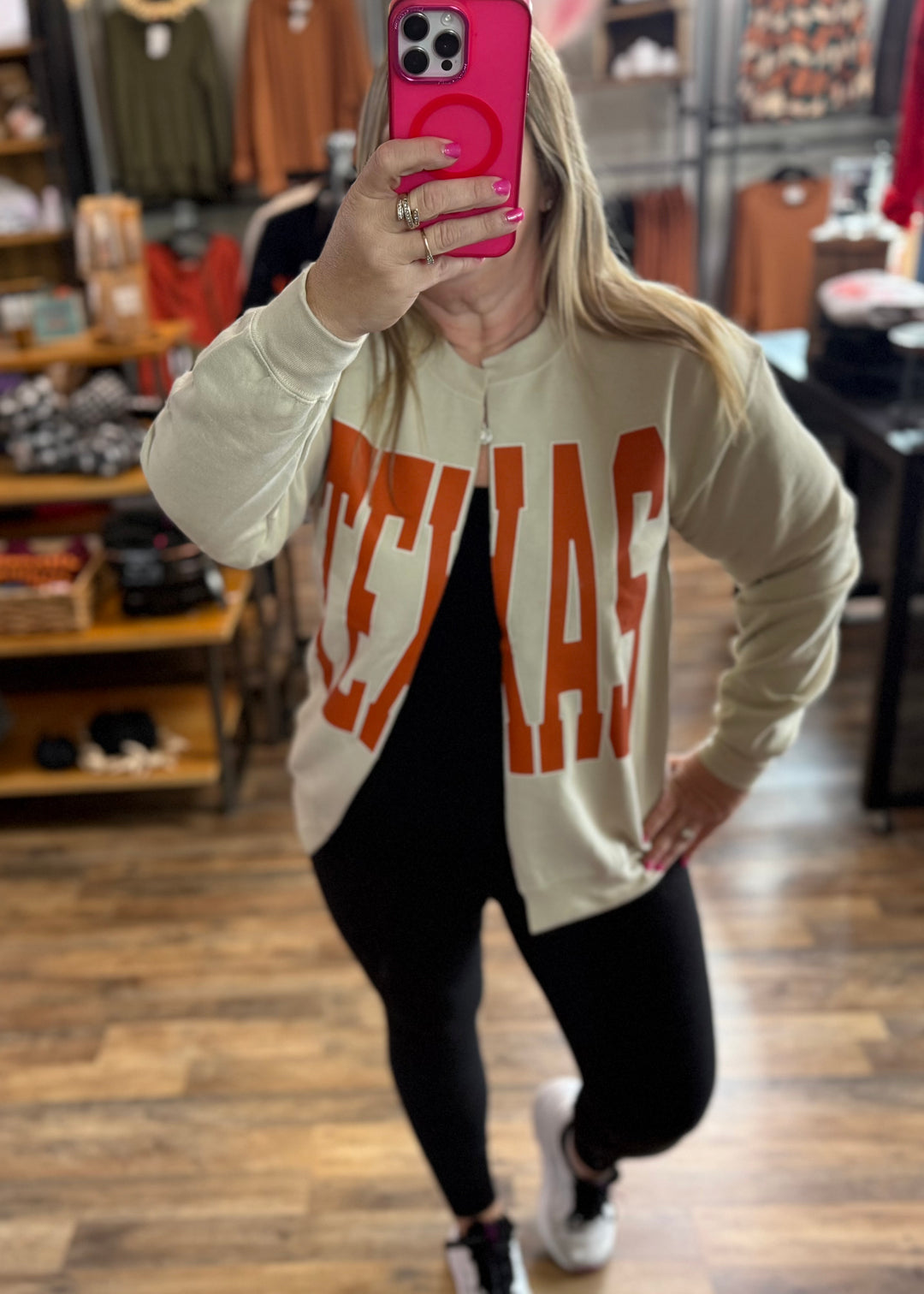 TEXAS  Split Sweatshirt Cardi  - Made to Order