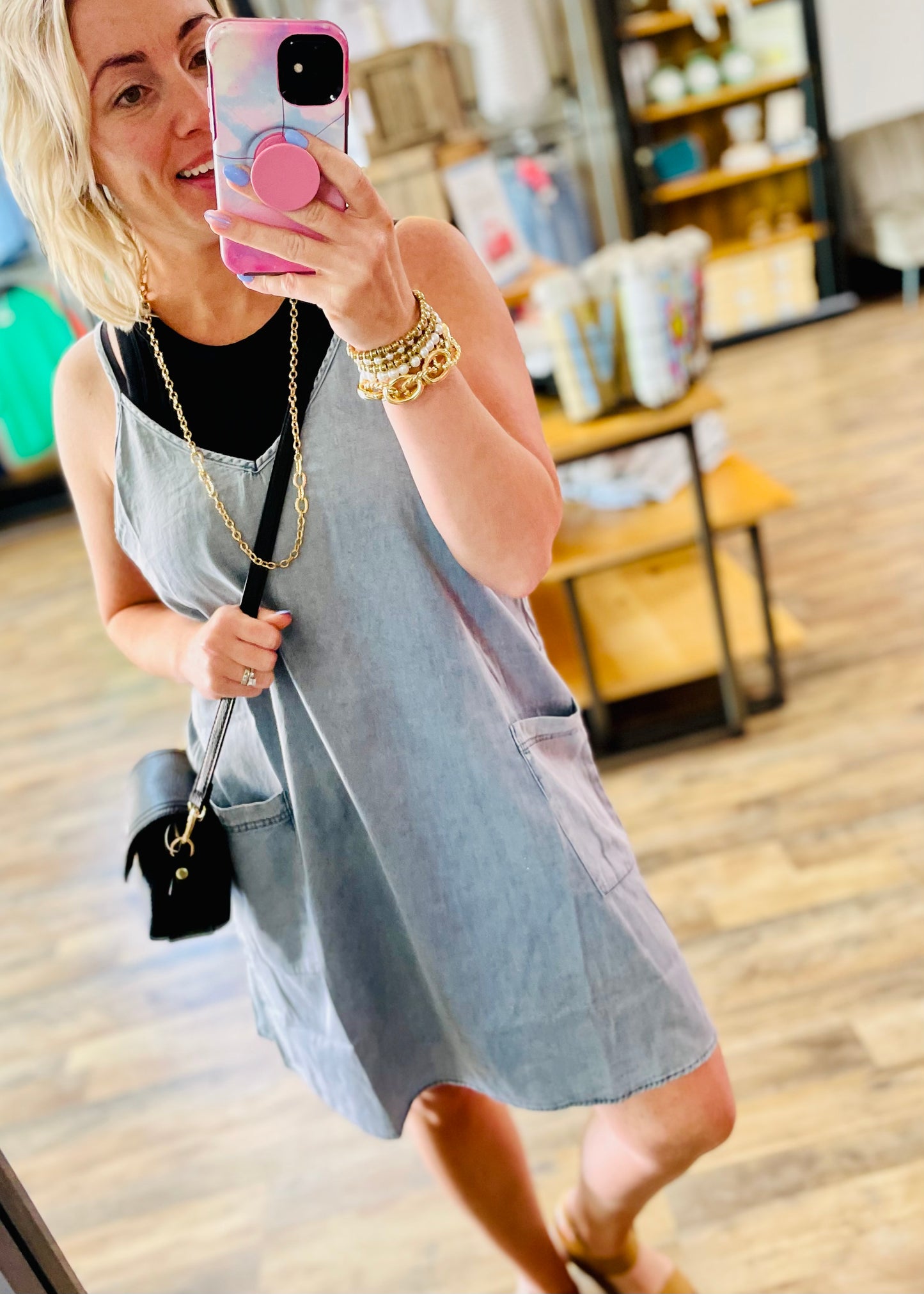 Chambray Denim Dress