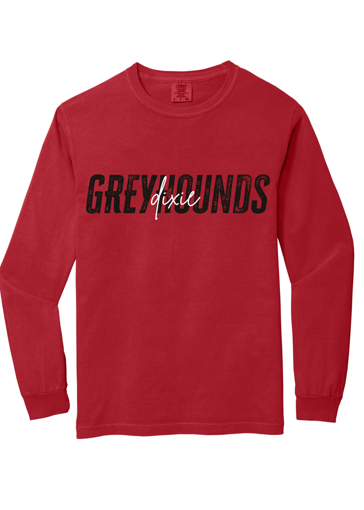 Dixie Greyhounds Comfort Colors Long Sleeve Tee