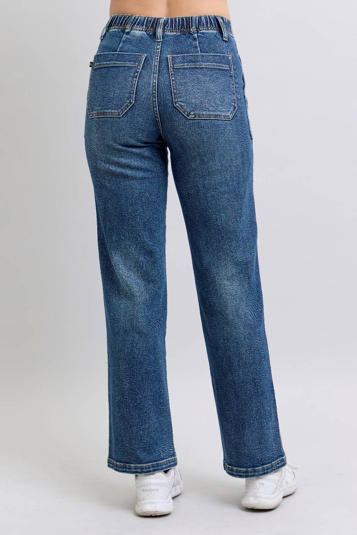 Judy Blue - JB8856  High Waisted Drawstring Wide Leg