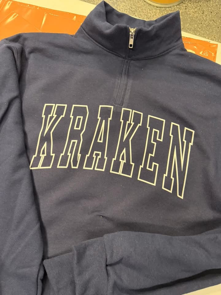 CUSTOM 1/4 ZIP HOLLOW CHEST PRINT