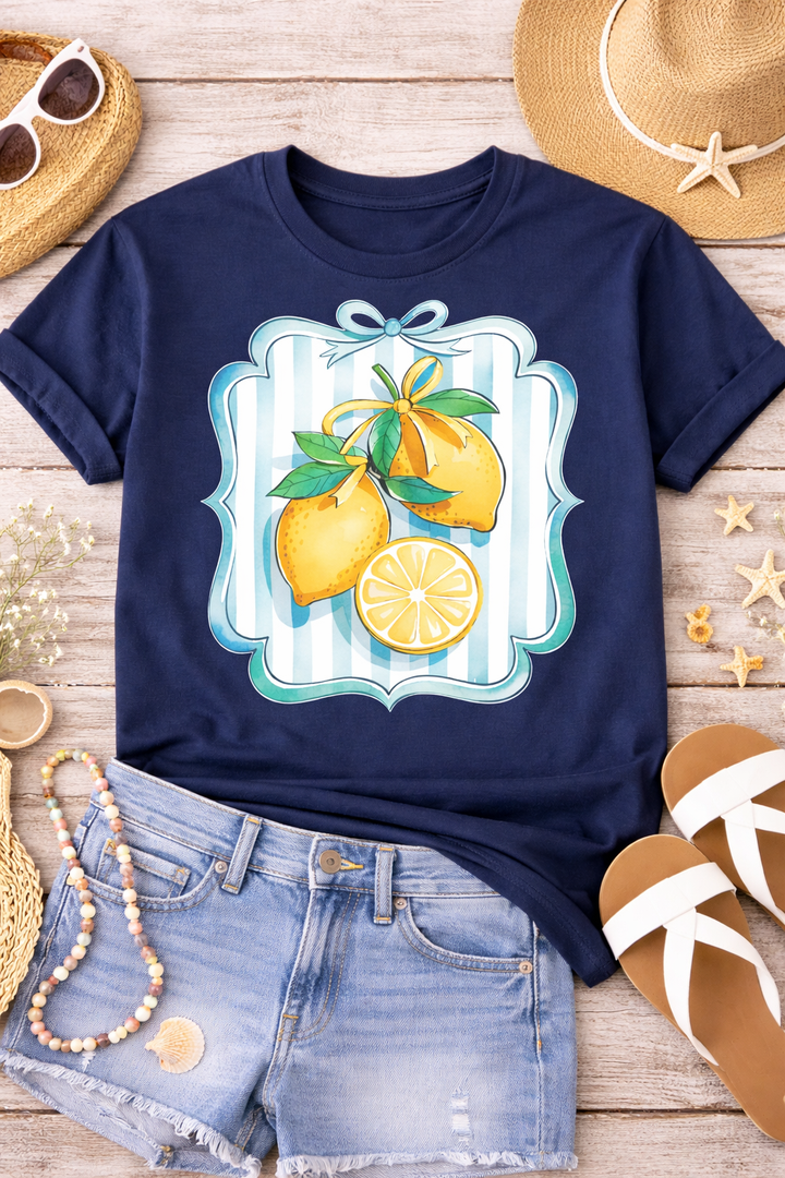 Retro Summer Lemon  Graphic Tee - Made to Order