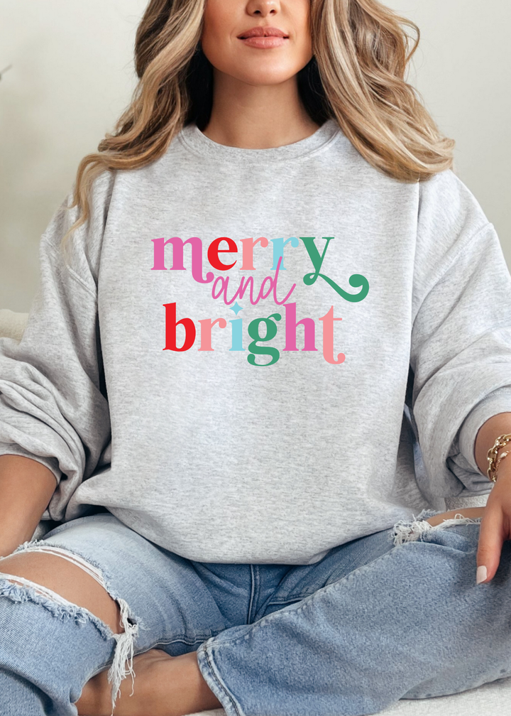 RETRO MERRY + BRIGHT TEE OR SWEATSHIRT