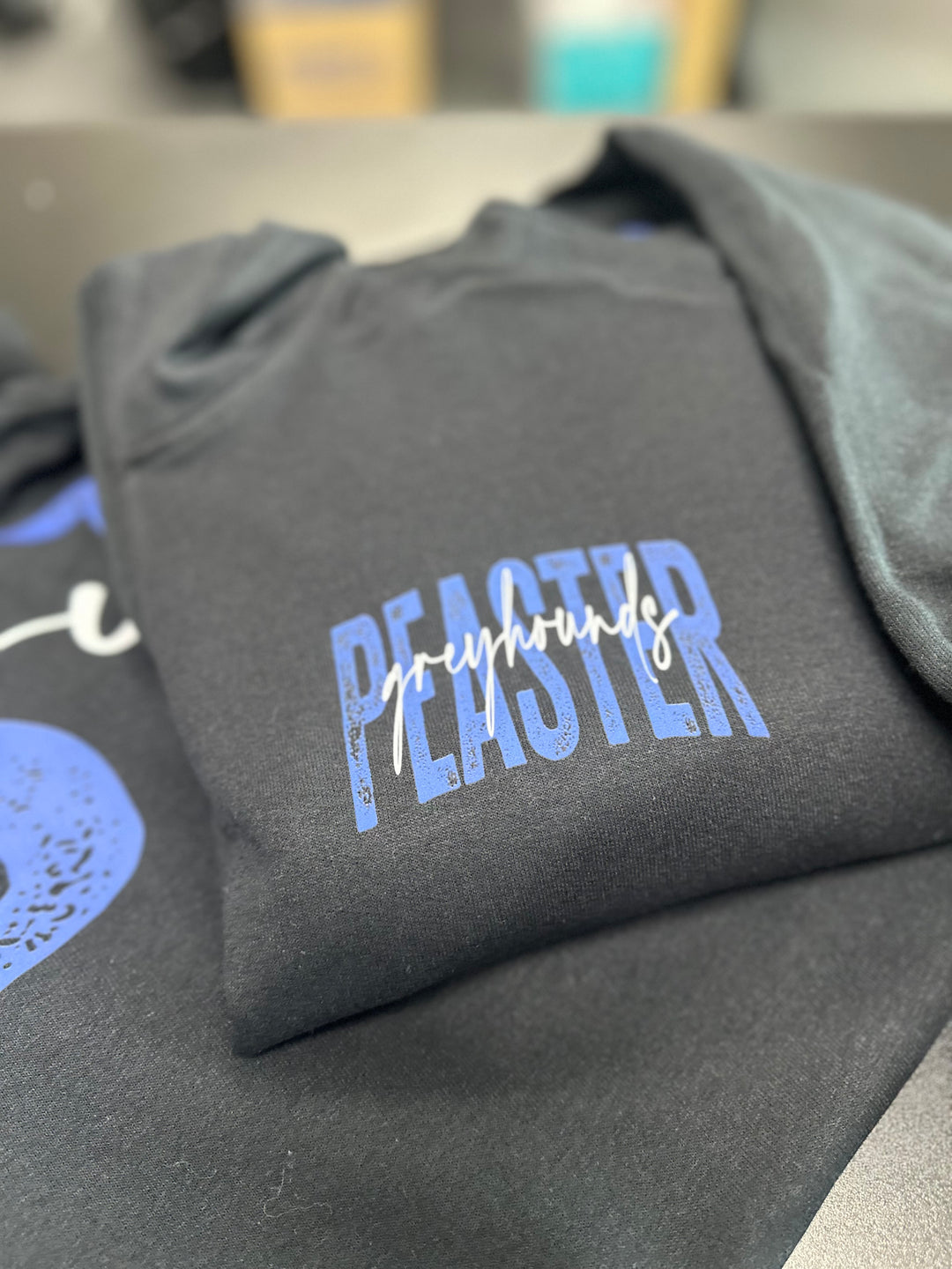 1/4 ZIP DISTRESSED BIG BACK WITH FRONT PRINT - CUSTOM