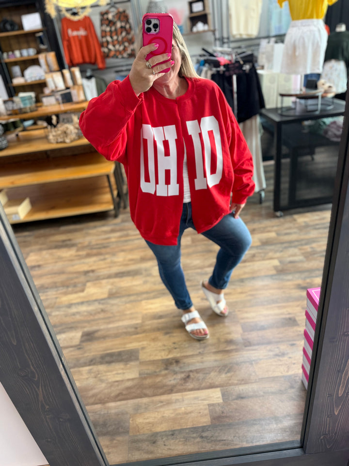 ✨ Viral ✨OHIO Split Sweatshirt Cardi