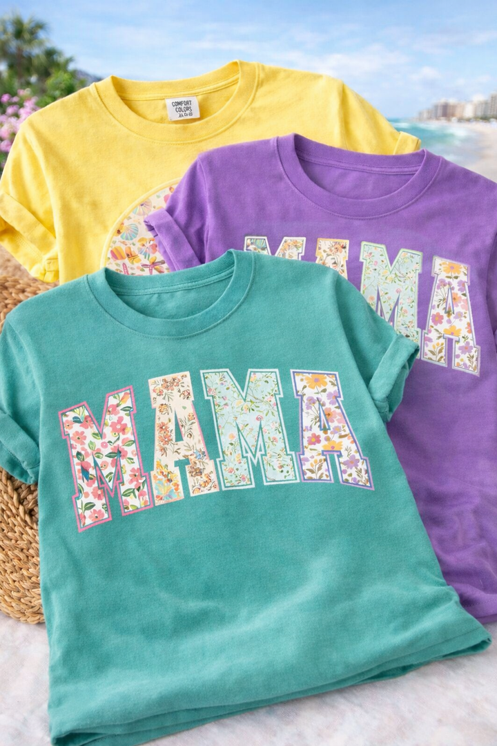 Retro Mama Floral Graphic Tee