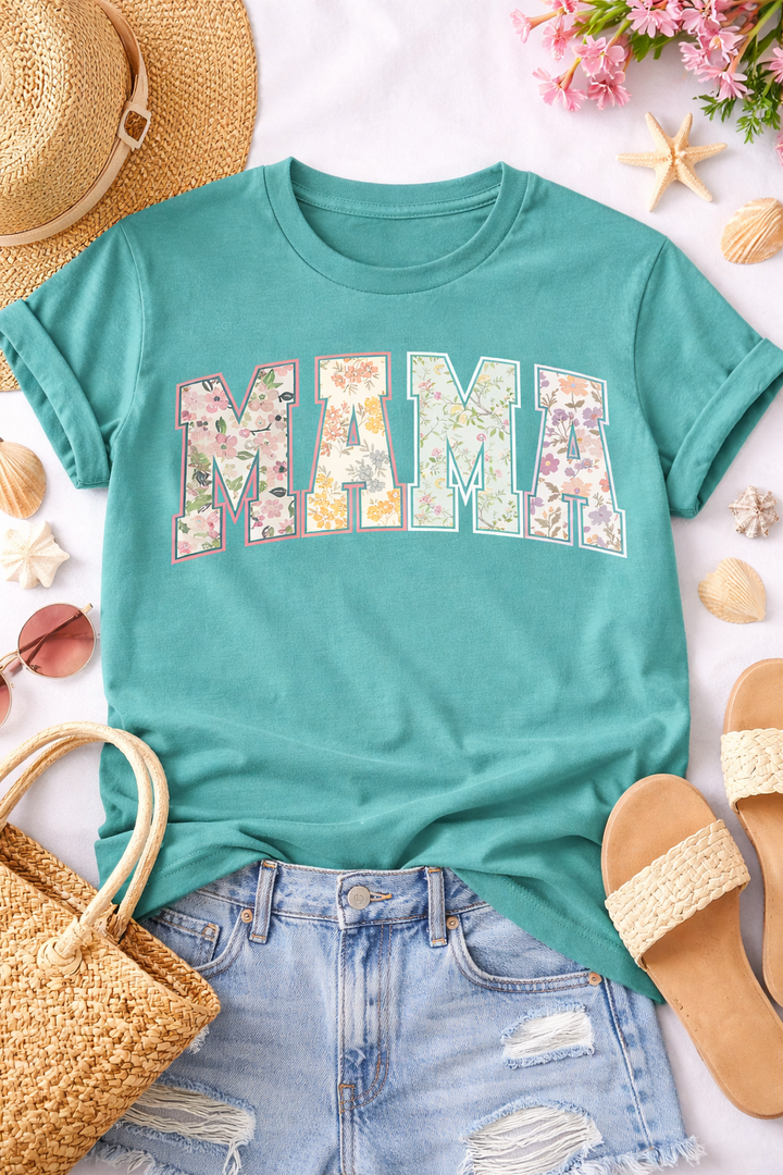 Retro Mama Floral Graphic Tee
