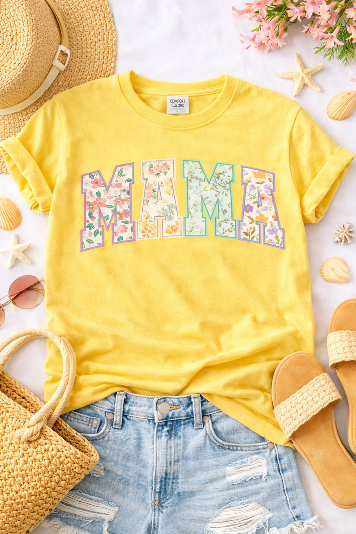 Retro Mama Floral Graphic Tee