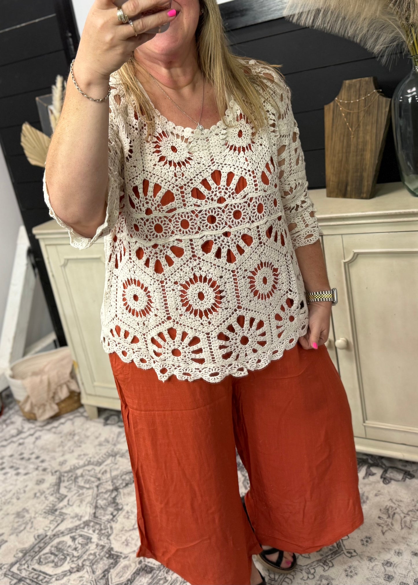 Crochet Bell Sleeve Top
