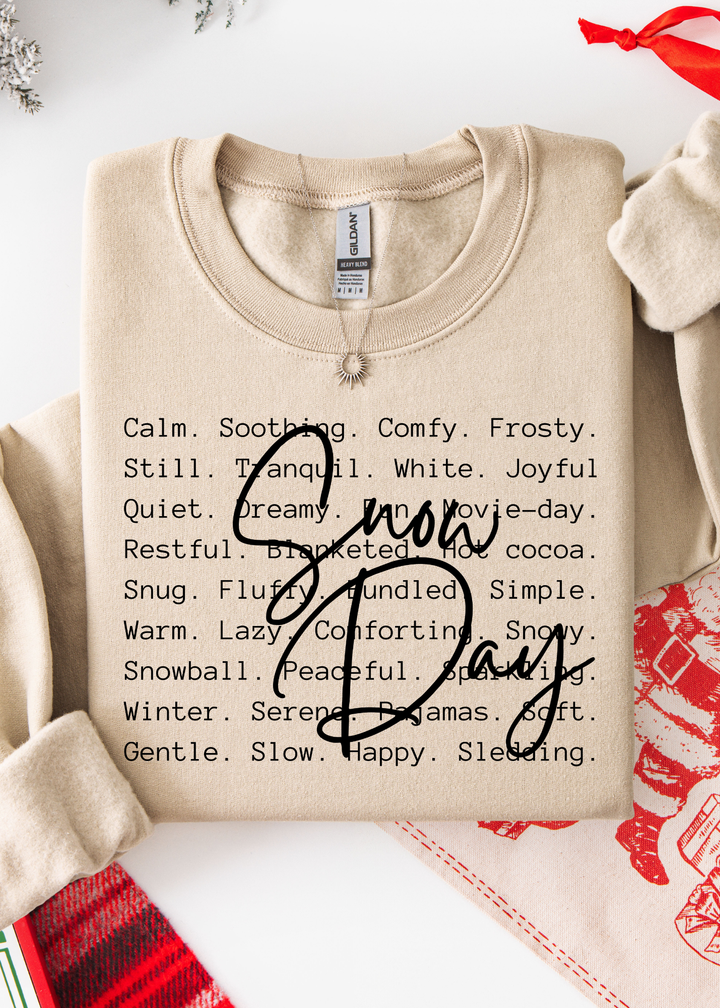 Snow Day Words Graphic Tee or Sweatshirt