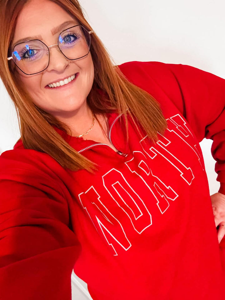 CUSTOM 1/4 ZIP HOLLOW CHEST PRINT
