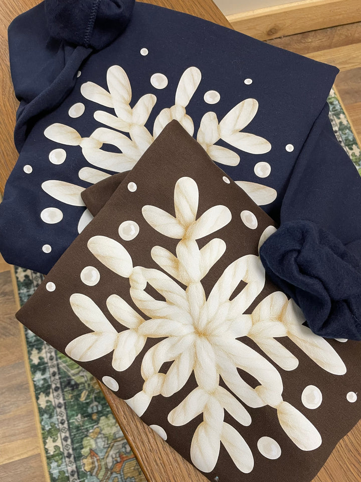 ✨ DEAL OF DAY✨ Crochet Snowflake Graphic Tee or Sweatshirt
