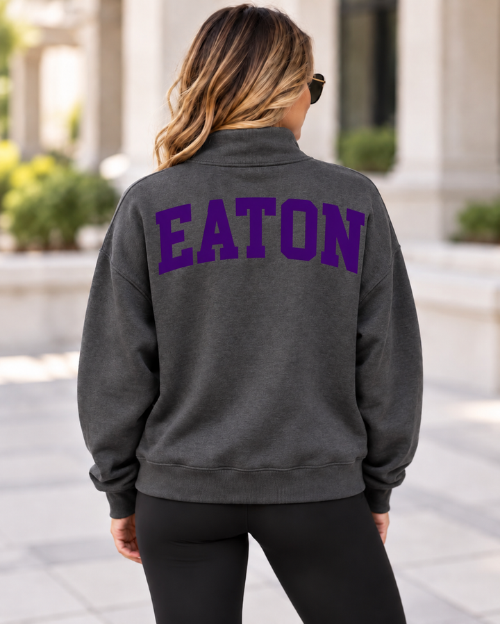1/4 ZIP SOLID - CUSTOM SHOULDER TO SHOULDER PRINT