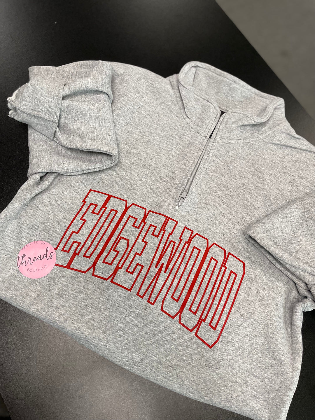 CUSTOM 1/4 ZIP HOLLOW CHEST PRINT