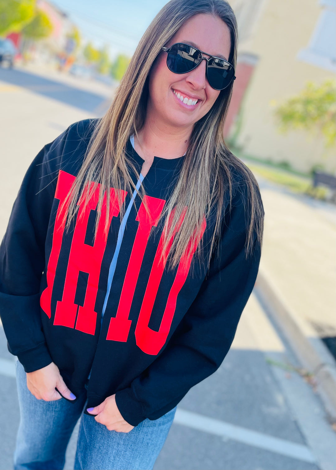 ✨ Viral ✨OHIO Split Sweatshirt Cardi