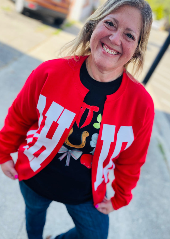 ✨ Viral ✨OHIO Split Sweatshirt Cardi