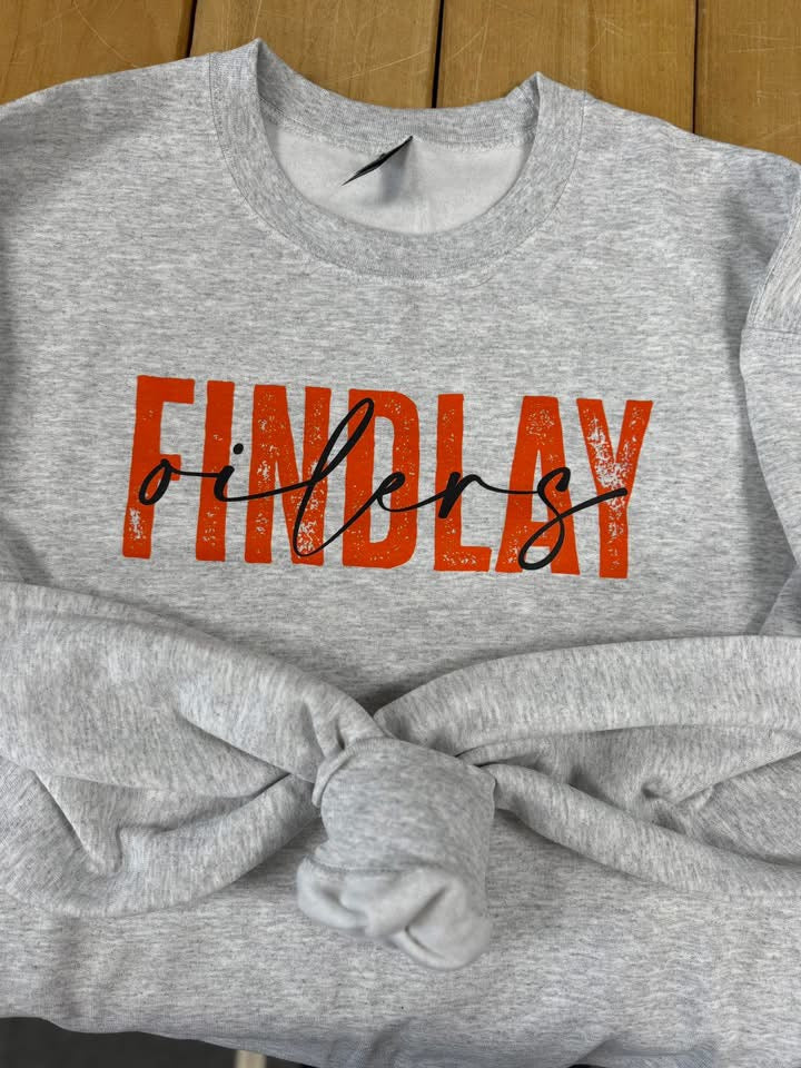 DISTRESSED CUSTOM CURSIVE SWEATSHIRT