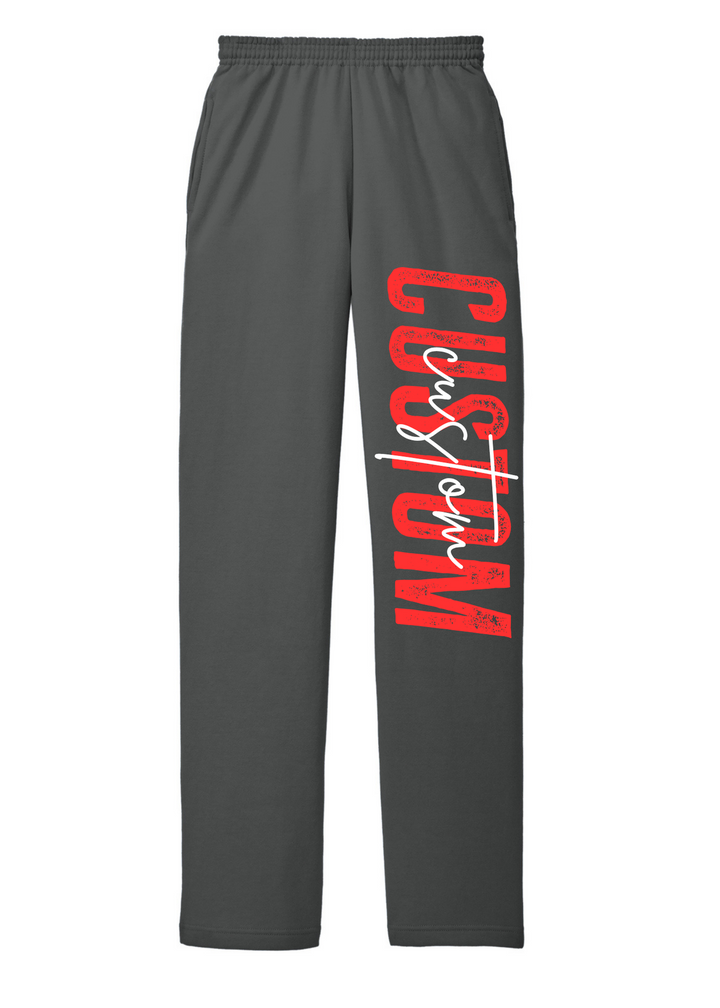 WIDELEG SWEATPANTS WITH CUSTOM CENTER TEXT