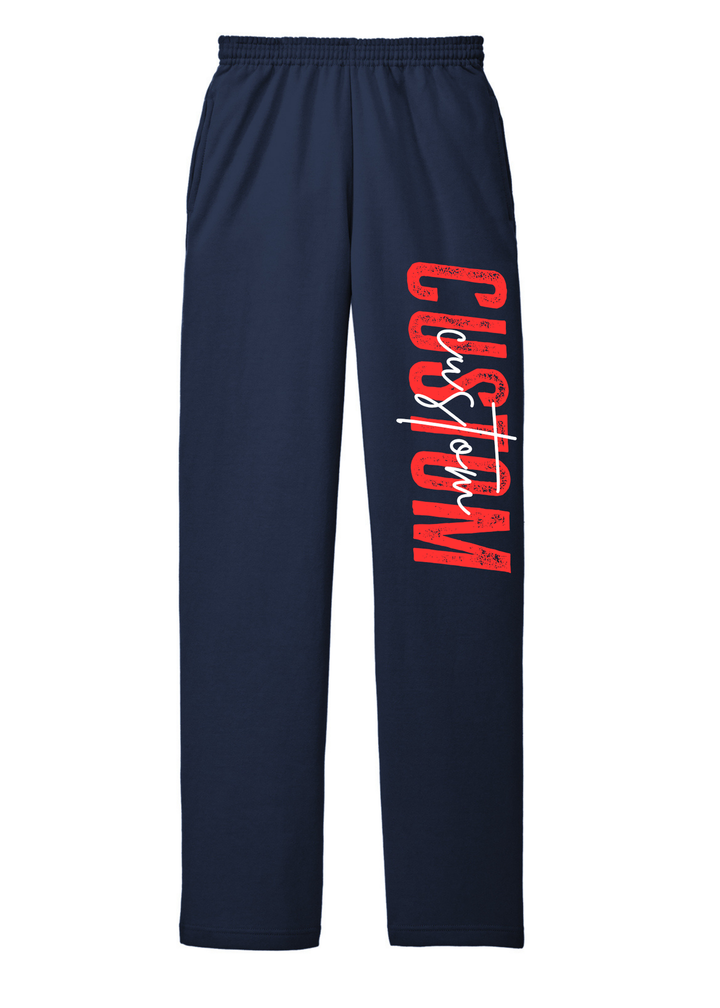 WIDELEG SWEATPANTS WITH CUSTOM CENTER TEXT