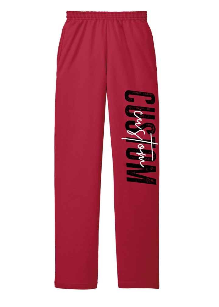 WIDELEG SWEATPANTS WITH CUSTOM CENTER TEXT