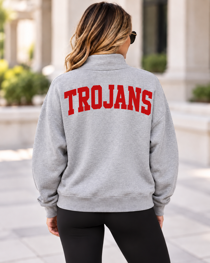 1/4 ZIP SOLID - CUSTOM SHOULDER TO SHOULDER PRINT