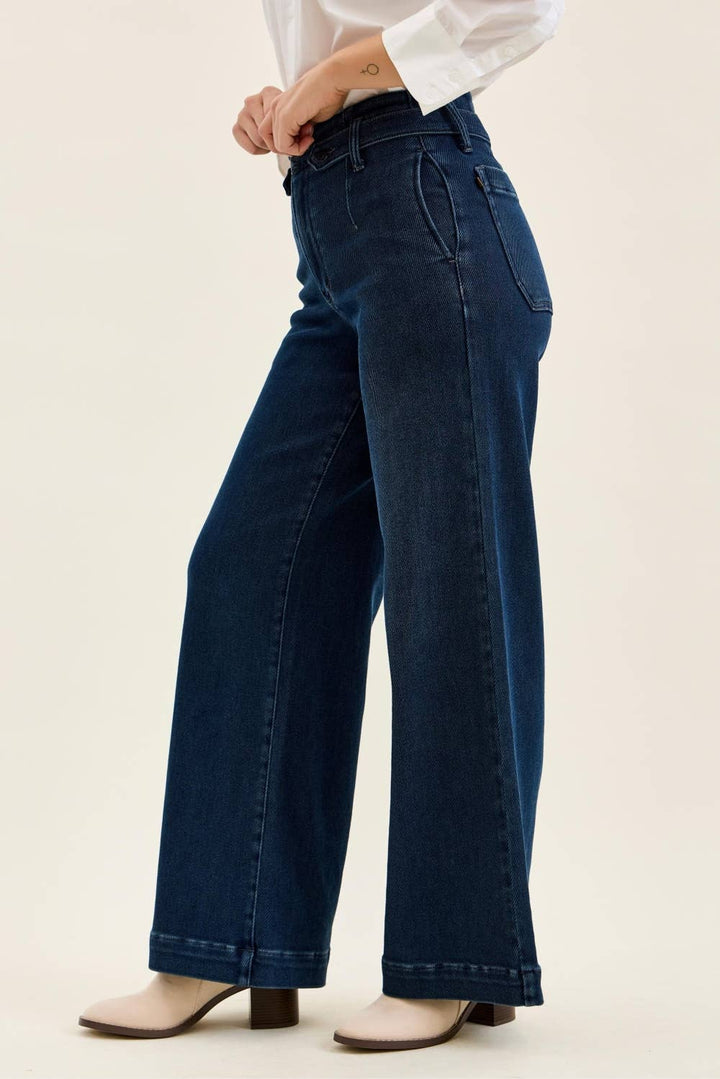 Judy Blue - HW LUX Retro Wide DK Nightfall Blue