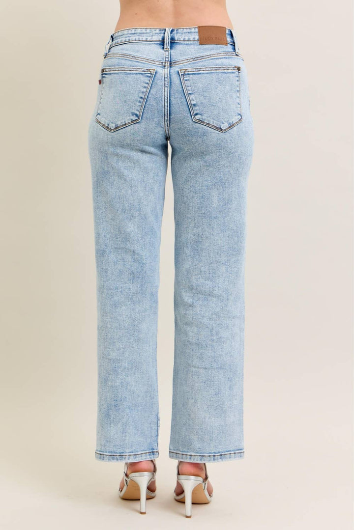 Judy Blue - JB82653 High Waist Stone Wash Straight Fit