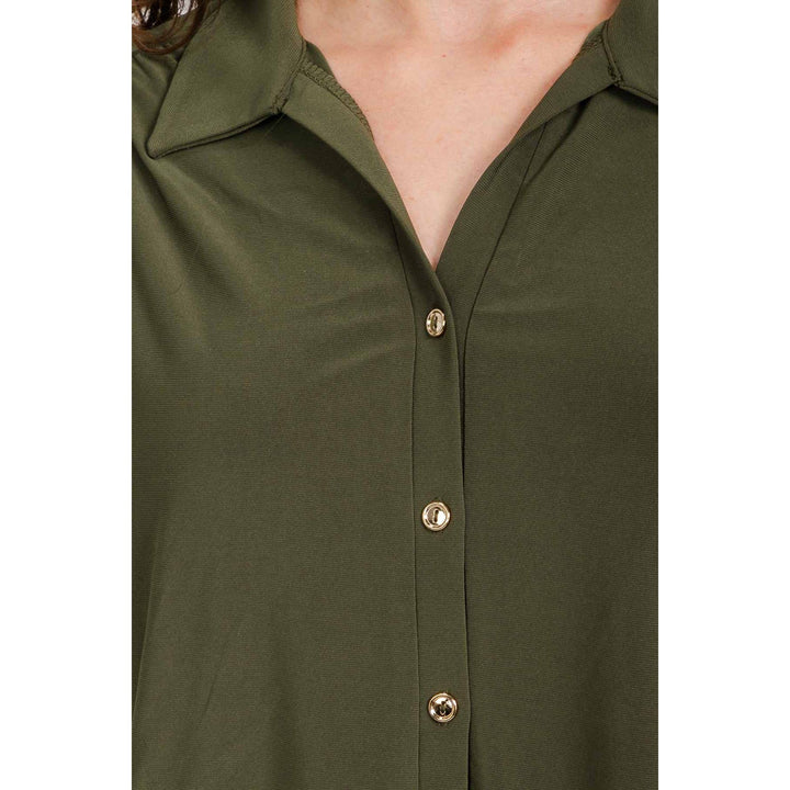 BUTTON DOWN COLLARED SHIRT : Tapenade
