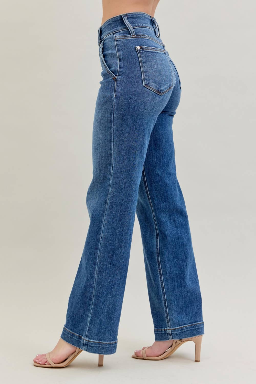 Judy Blue - JB82558 High Waist Double Button Wide Leg