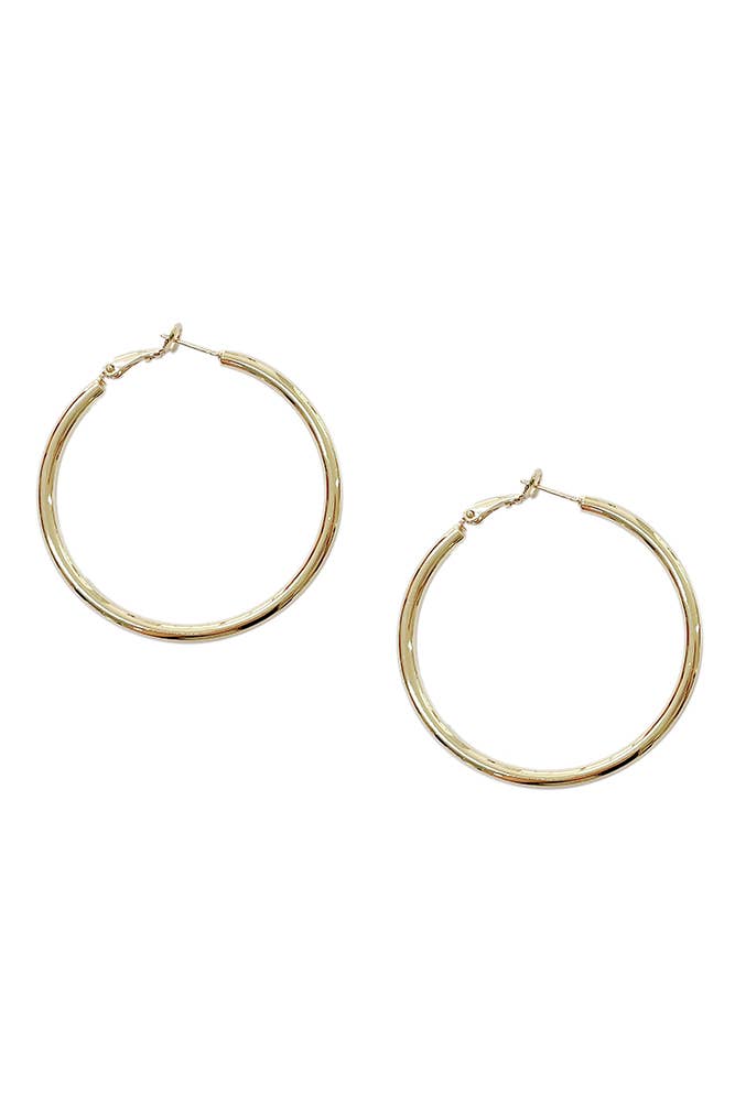 14K Gold Dipped Omega Closure Hoop: Gold / 4cm