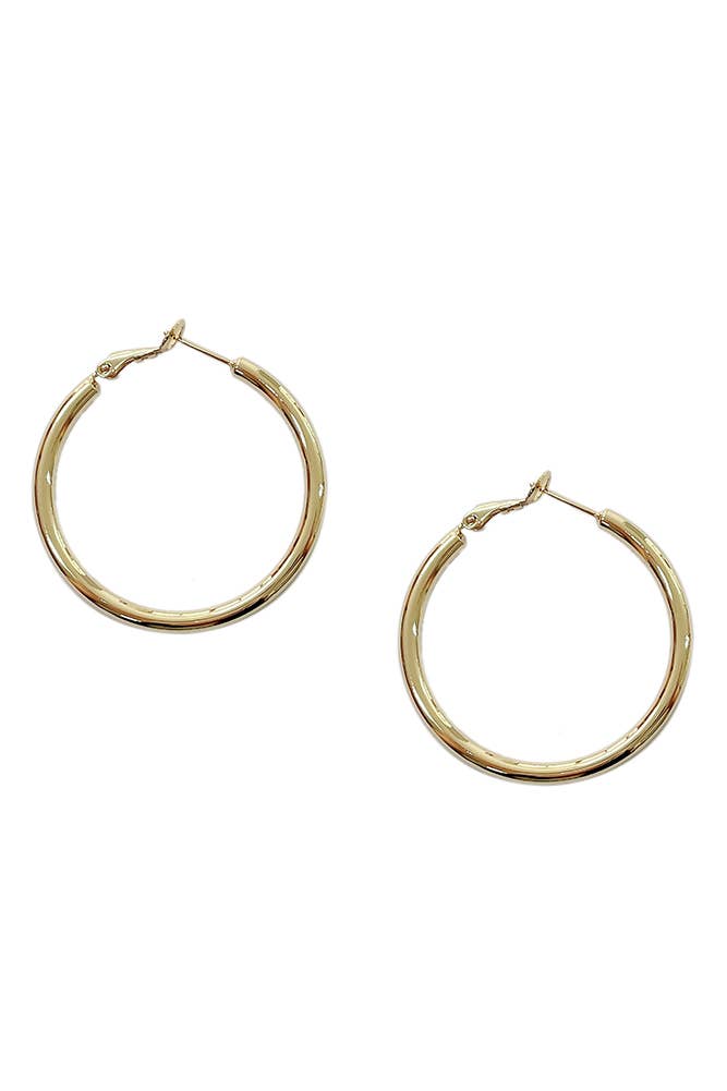 14K Gold Dipped Omega Closure Hoop: Gold / 4cm