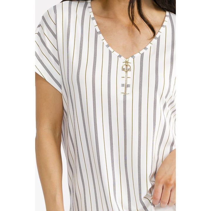 STRIPED DOLMAN TOP