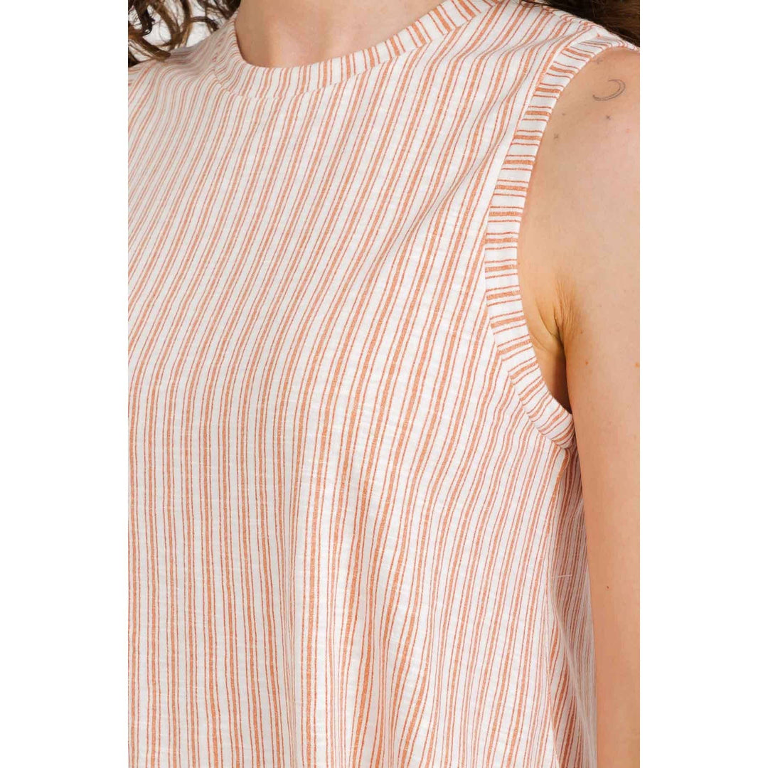 STRIPE SIDE TWIST TANK TOP