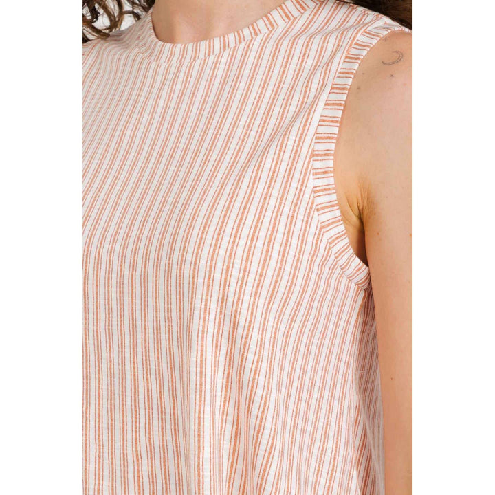 STRIPE SIDE TWIST TANK TOP
