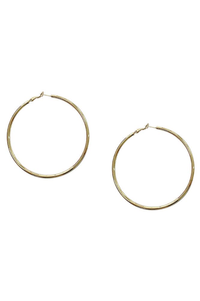 14K Gold Dipped Omega Closure Hoop: Gold / 4cm