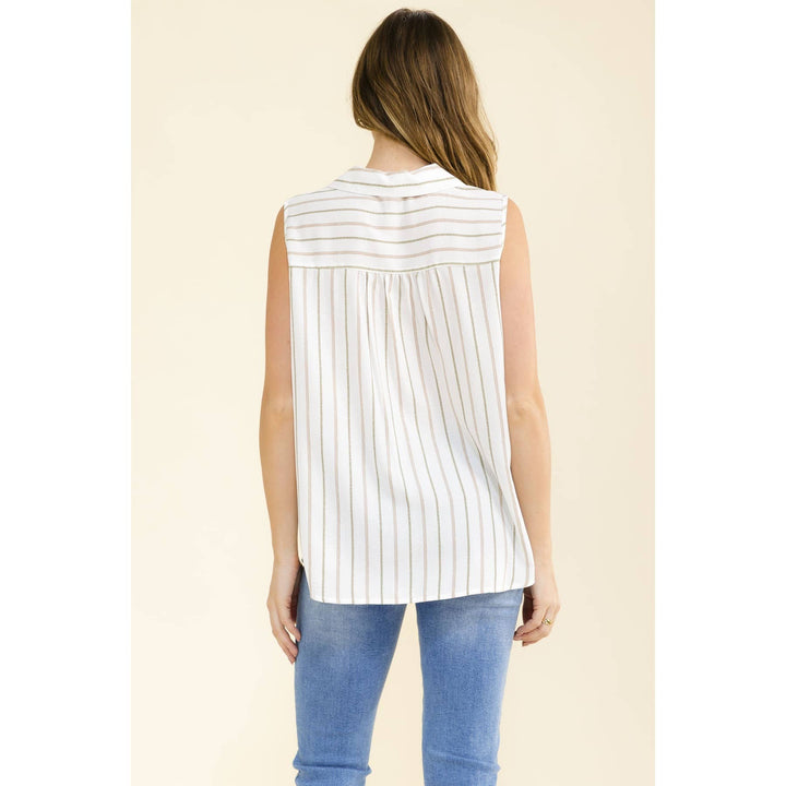 STRIPED BUTTON DOWN SHIRT