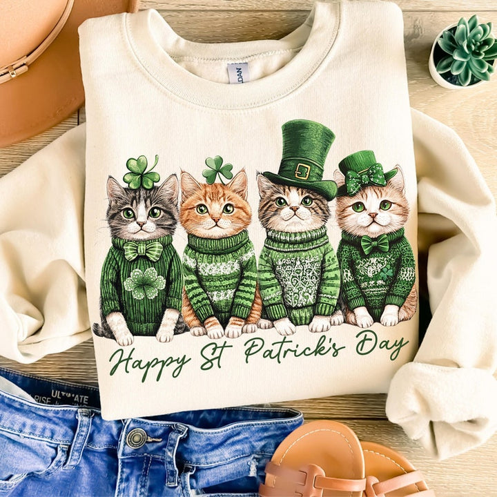 St. Patrick's Day Cats  Graphic Tee or Sweatshirt