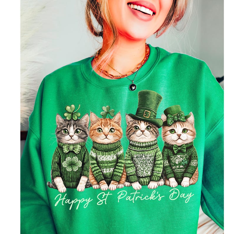St. Patrick's Day Cats  Graphic Tee or Sweatshirt