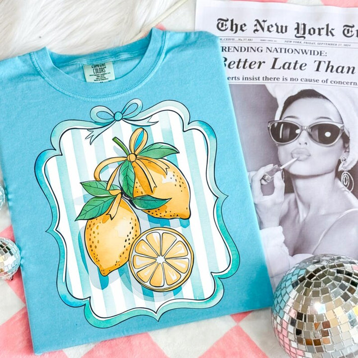Retro Summer Lemon  Graphic Tee - Made to Order
