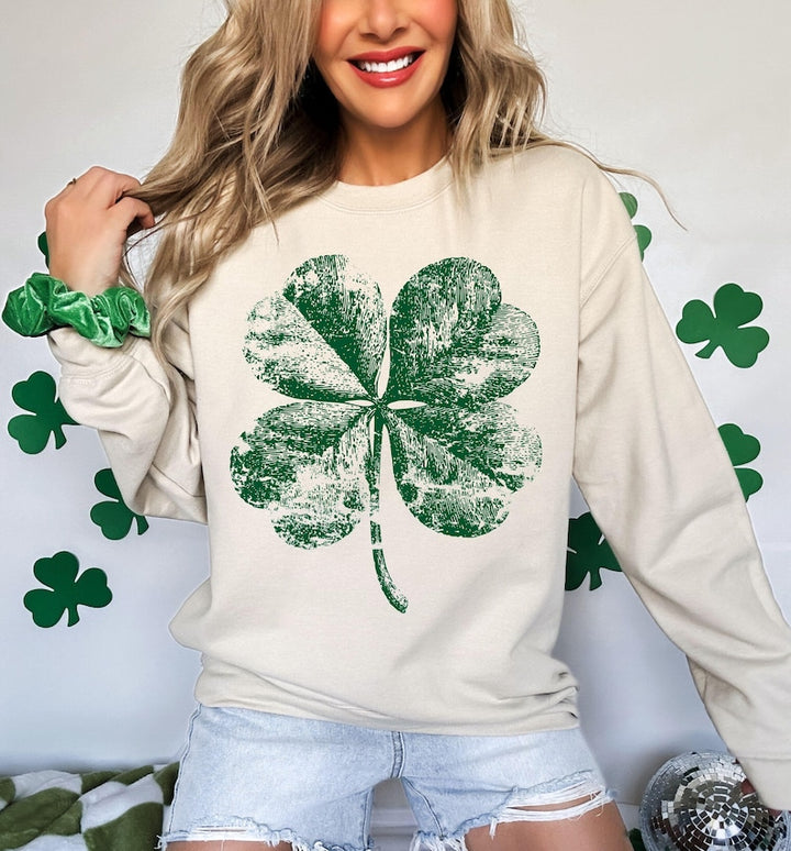 Half Tone Four Leaf Clover Graphic Tee or Sweatshirt