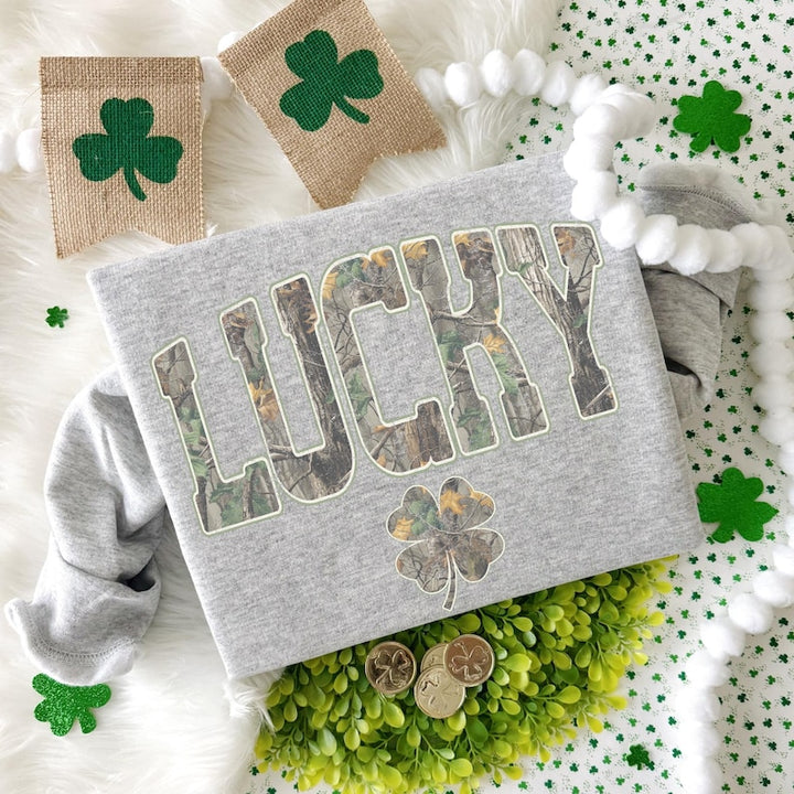 Camo  Lucky Graphic Tee or Sweatshirt