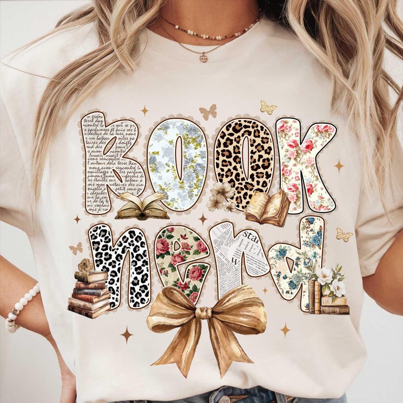 Retro Book Nerd Graphic Tee or Sweatshirt
