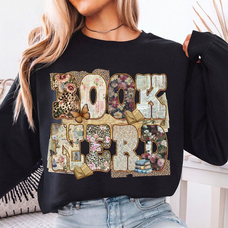 Boho Book Nerd  Graphic Tee or Sweatshirt
