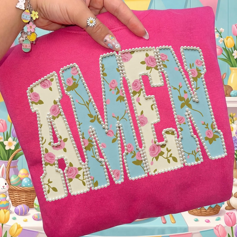 Amen FAUX Pearls Graphic Tee or Pullover - Made to Order
