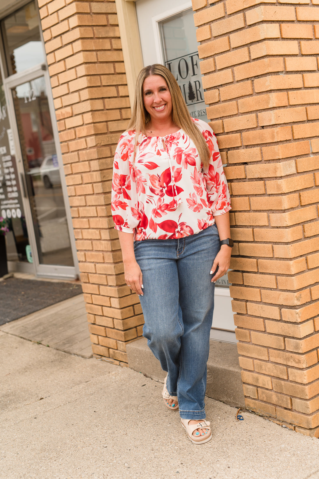 TROPICAL BUBBLE HEM RAGLAN PEASANT