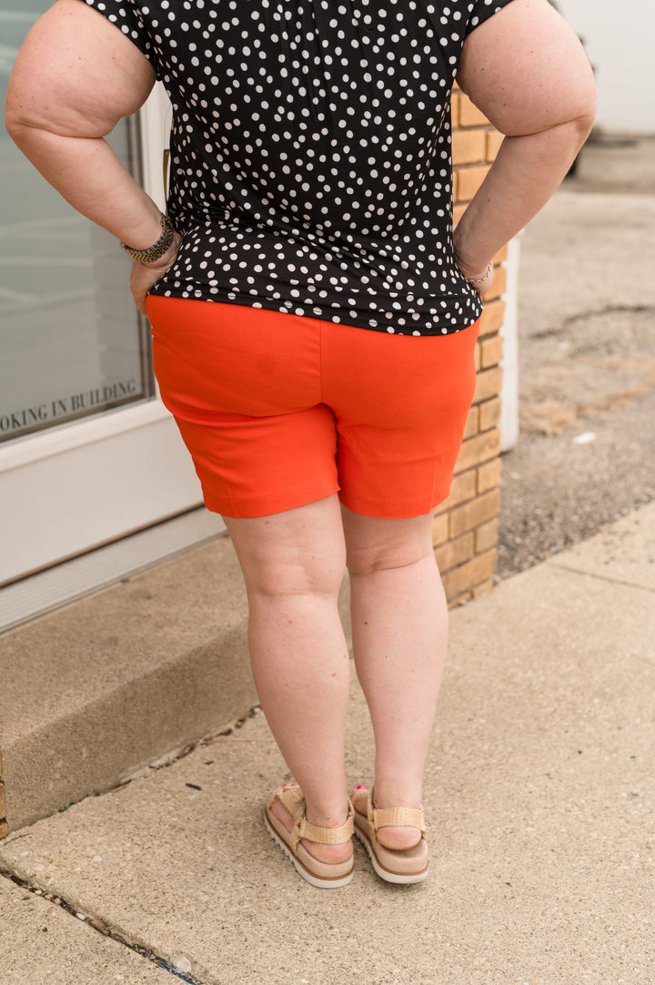 Pull On 7 Inch Inseam Millennium Shorts: Orange